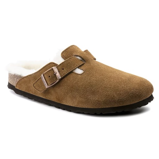 Birkenstock Boston Shearling Suede Clog (Mink)