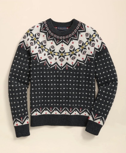 Brooks Brothers Merino Wool Archive Fair Isle Sweater