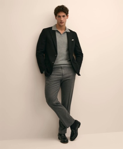 Brooks Brothers Classic Fit Wool Flannel Dress Pants