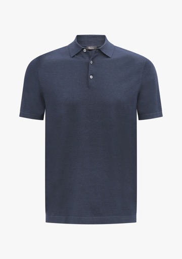 Cermino Jacob Knitted Polo – Navy