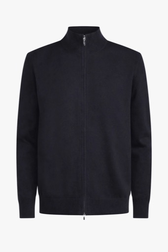 Cermino Luca Full-Zip Knit – Navy