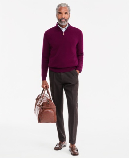 Club Room Cashmere Quarter-Zip Sweater