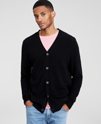 Club Room Cashmere V-Neck Cardigan