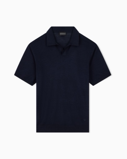 Emporio Armani Virgin wool and silk polo neck sweater