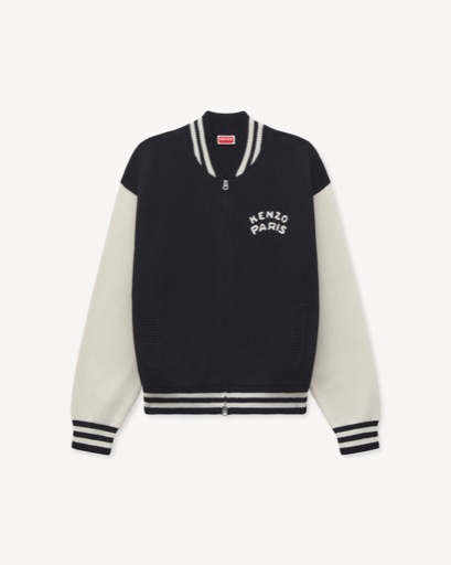 Kenzo 'KENZO Paris Emblem' Varsity Cardigan in Mixed Cotton
