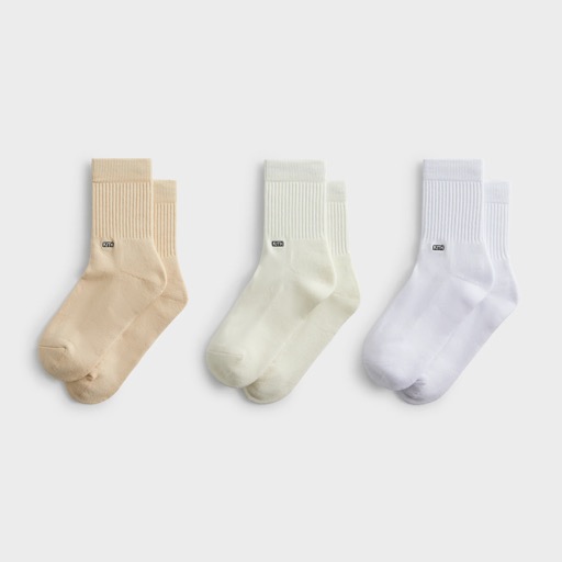 Kith Classic 3-Pack Half Crew Socks (Multi)