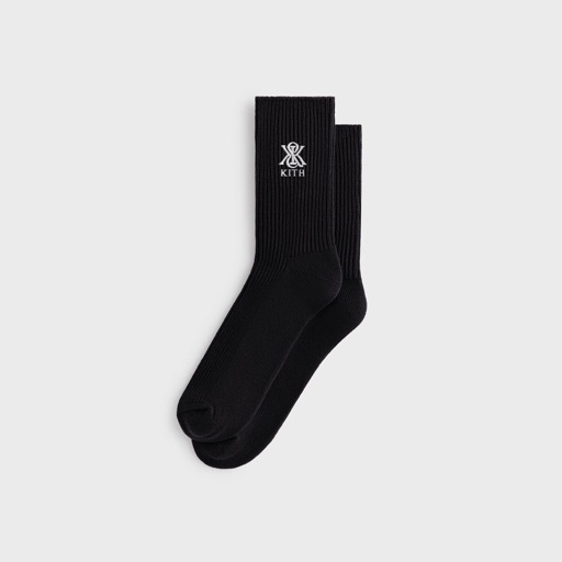 Kith Crest Relaxed Socks (Black)