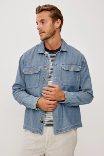 Rails Hayes Shirt – Medium Wash Indigo