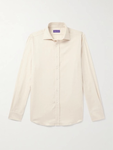 RL Purple Label Aston Herringbone Cotton Shirt