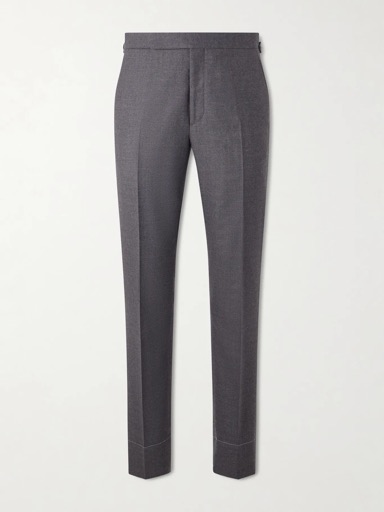 RL Purple Label Gregory Straight-Leg Wool-Flannel Trousers