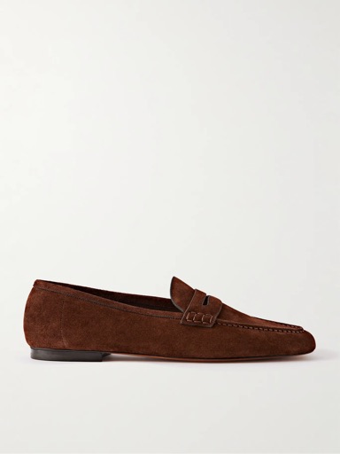 RL Purple Label Suede Penny Loafers