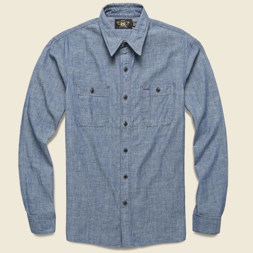 RRL Indigo Chambray Workshirt – Rinse
