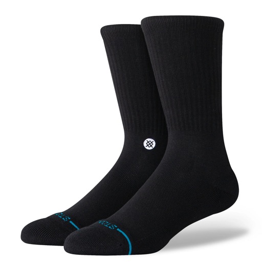Stance Icon Crew Sock (Black/White)