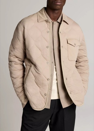 Vince Quilted Cotton-Blend Insulated Shirt Jacket